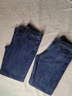 Set Of 2 Lucky Brand Men's Straight Leg Jeans - Dark Blue Denim